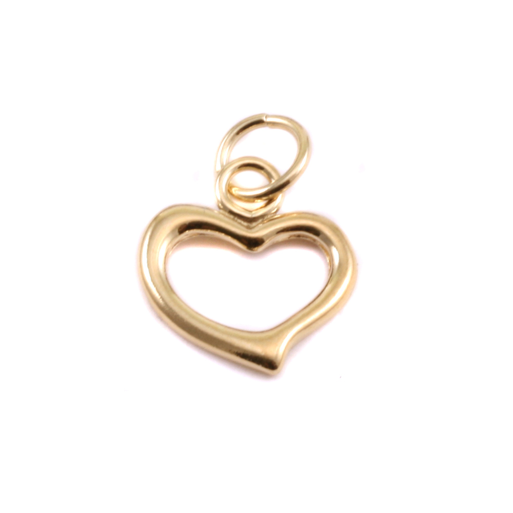 Charms & Solderable Accents Gold Filled Open Heart Charm
